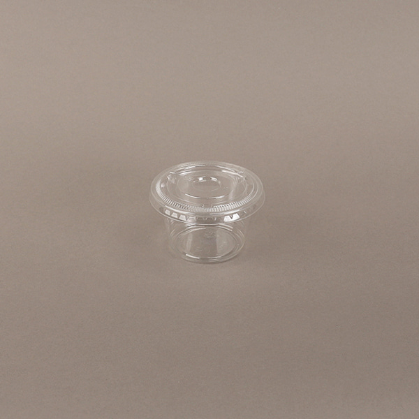 소량 투명 4온스 소스컵 뚜껑 2종류 포함 100개세트