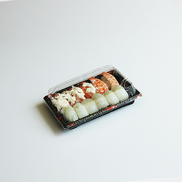 소량 초밥용기 스시도시락 XYW-05 꽃무늬 50개세트